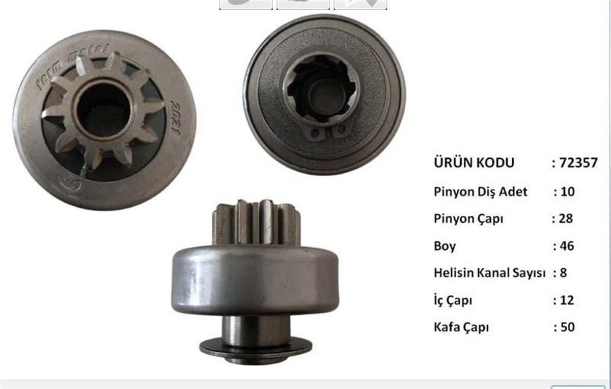 72357 MARŞ DİŞLİSİ DOBLO OPEL 1,3 GÜÇLEN.10 DİŞ