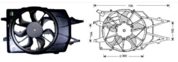 RFM1842 FAN MT.FORD FOCUS 1,4-1,6-1,8/16V 1999-200