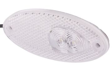 Pozisyon Lambası,24V,Gri,LED,Beyaz,Önden,DAF/Sisu 148 9727 / 187-201-2637