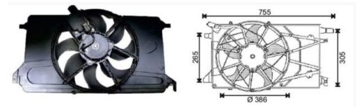 RFM1870 FAN MOTORU FORD FOCUS 1,6I-1,6TI 2003-2007