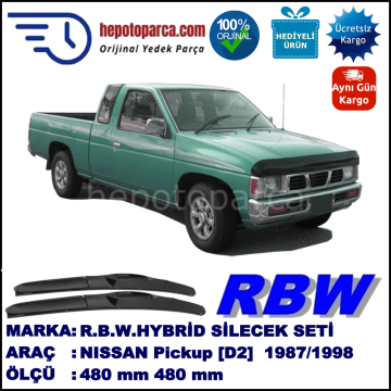 NISSAN Pickup [D21] 08.87-02.98 480 / 480 mm. RBW Hybrid Silecek Seti. U Kanca Uyumlu Hibrit