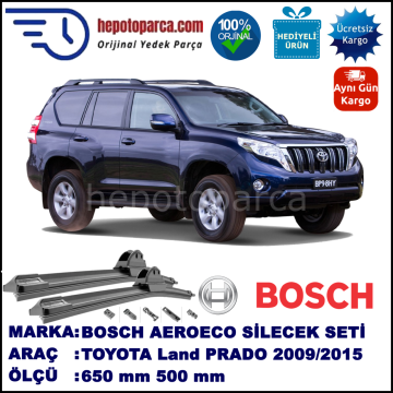 TOYOTA Land Cruiser Prado [J15] 09.2009-..., 650 / 500 mm. BOSCH AEROECO Aparatlı Muz Silecek