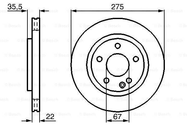 Fren Diski, Ön, [276 / 22-19,4 mm], Hava Kanallı,  A 190 199903 - 200408; A 190 200103 - 200408; A 210 Evolution 200203 - 200408 MB A1684210712; MB A1684