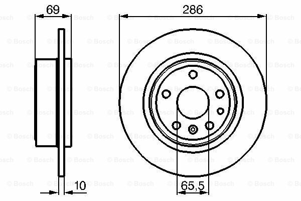 Fren Diski, Arka, [286 / 10-8 mm]SAAB (SAAB AUTOMO 9-5 2.0t ( 09.1999 - 08.2000 ); 9-5 2.0t Kombi ( 09.1999 - 08.2000 ); 9-5 2.2 TiD ( 03.2002 - 08.2005 ); 9-5 2.2 TiD Kombi ( 03.2002 - 08.2005 ); 9-5 1.9 TiD ( 09.2005 - 02.2010 ); 9-5 1.9 TiD Kombi