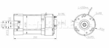 MM 57 Z1660 48V LETRİKA MAHLE ISKRA MM57 72736273 11213262500   11213262, 72736273, AMG6215 48V 0.8kW, IM3009