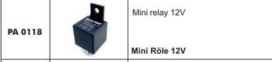 MİNİ RÖLE 12V 20A LEDLİ RÖLE