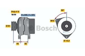 AlternatörVW (VOLKSWAGEN) Transporter T4; LT; Kombi VWW 028903027N; DAF 1516