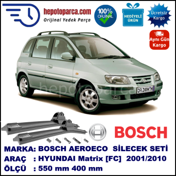 HYUNDAI Matrix [FC] 07.2001-04.2010, 550 / 400 mm. BOSCH AEROECO Aparatlı Muz Silecek