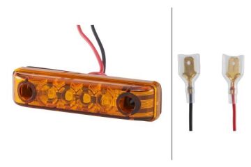 Yan Sinyal Lambası Hella Valuefit,Sarı,12V,Siyah,L E4 9194 / not CP65 approved / 40,044,201 / 357010001