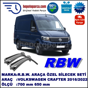VOLKSWAGEN CRAFTER MUZ SİLECEK TAKIMI RBW ARACA ÖZEL (2016→)