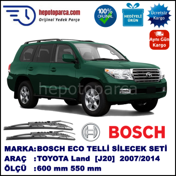 TOYOTA Land Cruiser [J20] 09.07-... 600 / 550 mm. BOSCH ECO Telli Silecek 2'li Takım