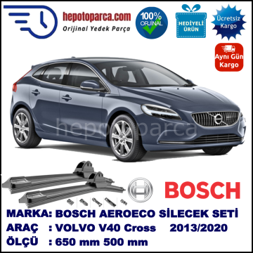VOLVO V40 Cross Country  01.2013-..., 650 / 500 mm. BOSCH AEROECO Aparatlı Muz Silecek