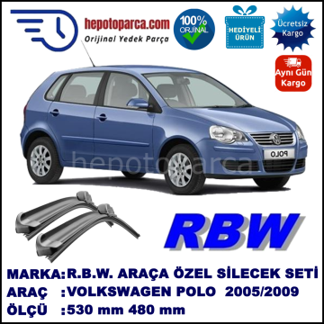 VOLKSWAGEN POLO 5 MUZ SİLECEK TAKIMI RBW ARACA ÖZEL (2005-2009)