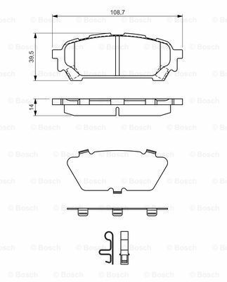Disk Balata - Arka -  [ 108,7X39,5X14,0 mm ]SUBARU Forester 2.0i 4x4 200506 - 200711; Forester 2.0i S Turbo 4x4 200206 - 200505; Forester 2.5i Turbo 4x4 200506 - 200711; Forester 2.5i Turbo 4x4 200304 - 200711; Forester 2.5i 4x4 200206 - 200505; Fore