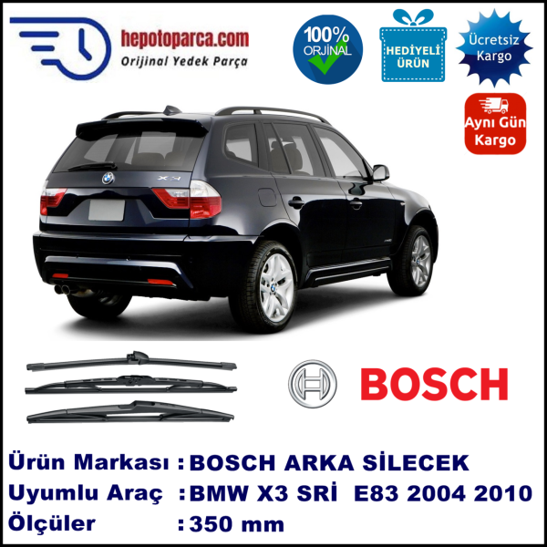 BMW X3 [E 83] 350 mm 01.2004-08.2010 BOSCH Arka Silecek
