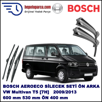 VW Multivan T5 [7E] 09,2009-05,2013 Bosch Aeroeco Ön ve Arka Silecek Takımı
