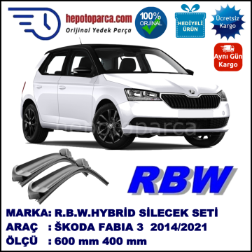 SKODA FABIA 3 HB/SW MUZ SİLECEK TAKIMI RBW ARACA ÖZEL  (2014→)