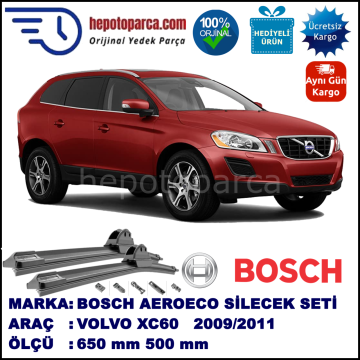 VOLVO XC60  03.2009-07.2011, 650 / 500 mm. BOSCH AEROECO Aparatlı Muz Silecek