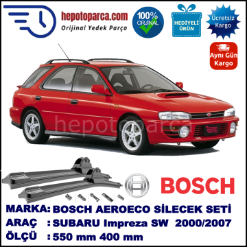 SUBARU Impreza Kombi [GD, GG] 10.2000-06.2007, 550 / 400 mm. BOSCH AEROECO Aparatlı Muz Silecek