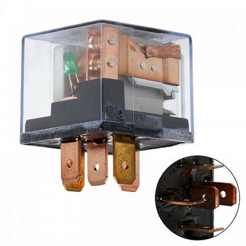YUGO 12V MİNİ RÖLE ŞEFFAF 5 UÇLU ÇİFT PLATİNLİ