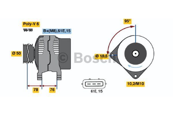 Alternatör BMW 12311433977; BMW 123