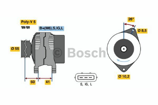 AlternatörTOYOTA Avensis; Corolla TOY 2706002100