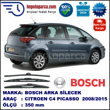 CITROEN C4 Picasso [B58] 350 mm 04.2008-... BOSCH Arka Silecek
