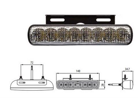 YD-D- 0434-1 DRL LED GÜNDÜZ FAR+ÖN POZİSYON BRAKET