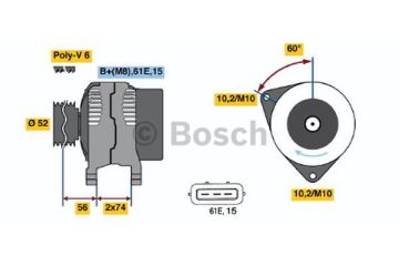 Alternatör BMW 12317509113; BMW 123