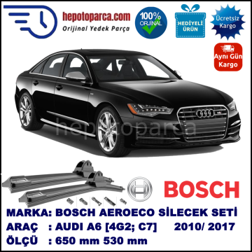 AUDI A6 [4G2; C7] 11.2010-..., 650 / 530 mm. BOSCH AEROECO Aparatlı Muz Silecek