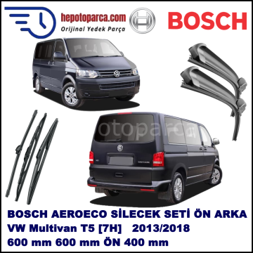 VW Multivan T5 [7E] 06,2013-,,, Bosch Aeroeco Ön ve Arka Silecek Takımı