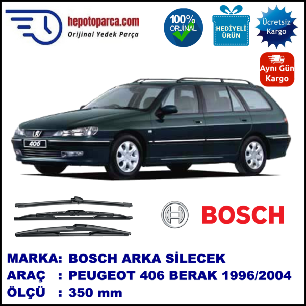 PEUGEOT 406 Break [D8; D9] 350 mm 10.1996-06.2004 BOSCH Arka Silecek