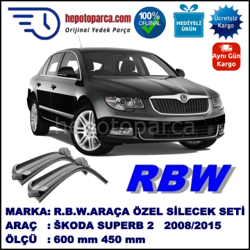 ŠKODA SUPERB 2 MUZ SİLECEK TAKIMI RBW ARACA ÖZEL (2008-2015)