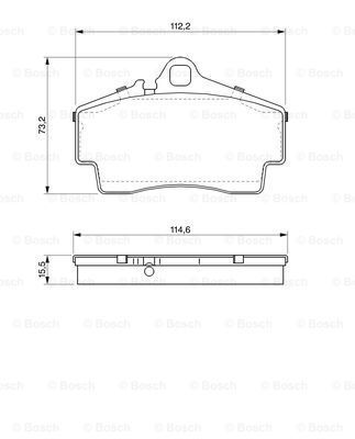 Disk Balata - Arka - [WVA 21792] -  [ 112,2X73,2X1 Boxster 2.5 199610 - 199908; Boxster 3.2 S 199909 - 200208; Boxster 2.7 199909 - 200208; 911 3.4 24V Carrera 4 199809 - 199908; 911 3.4 24V Carrera 199909 - 200108; 911 3.6 Carrera 200109 - 200407; C