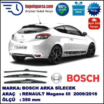 RENAULT Megane III Coupé [DZ] 350 mm 01.2009-... BOSCH Arka Silecek