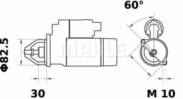 MS 127 Z1660 12V 2,20KW Z10 LETRİKA MAHLE ISKRA MS127 72735755 11139441517 BOSCH 0001218016  004 151 20 01