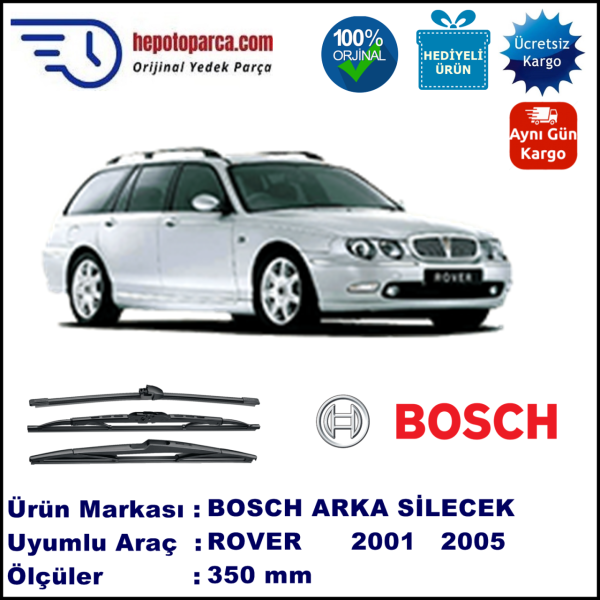 ROVER 75 Tourer  350 mm 01.2001-05.2005 BOSCH Arka Silecek