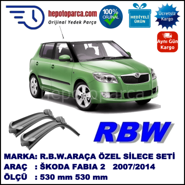 ŠKODA FABIA 2 HB/SW MUZ SİLECEK TAKIMI RBW ARACA ÖZEL (2007-2014)