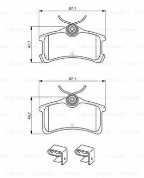 Disk Balata - Arka - [WVA 24013] - [87x45,9/46,0x1 Avensis 1.6i 16V 199710 - 200007; Corolla 1.4i 16V Sedan 199910 - 200109; Avensis 1.8i 16V 199710 - 200007; Avensis 2.0 Diesel Turbo Wagon 199908 - 200301; Avensis 1.6i 16V 200007 - 200301; Avensis 2