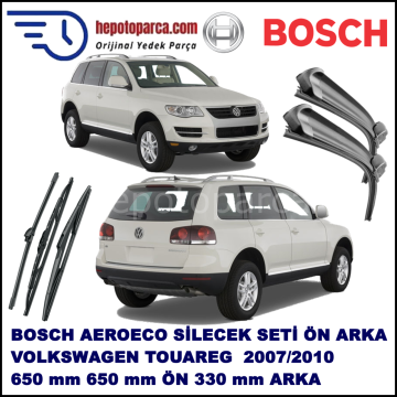 VW Touareg [7L6] 06,2007-05,2010 Bosch Aeroeco Ön ve Arka Silecek Takımı
