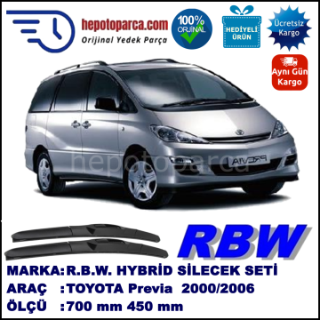 TOYOTA Previa  02.00-01.06 700 / 450 mm. BOSCH ECO Telli Silecek 2'li Takım