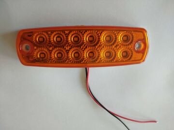 12 LEDLİ ÇAKARLI SİDE MARKER LAMBA SARI