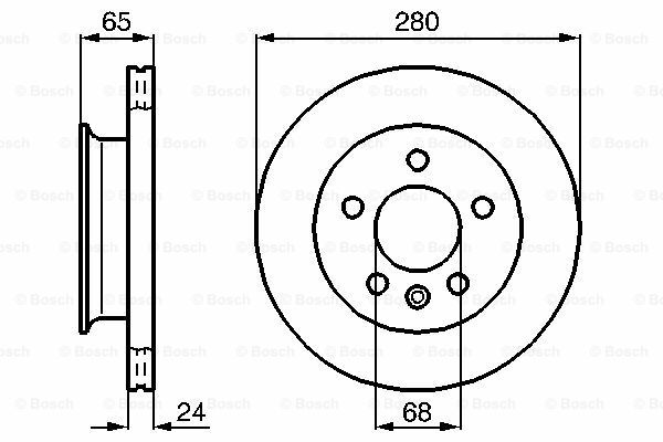 Fren Diski, Ön, [280 / 24-20 mm], Hava KanallıVW ( Transporter T4 2.5 TDI 199501 - 200306; Multivan T4 2.5 TDI 199501 - 200306; Caravelle T4 2.5 TDI 199501 - 200306; California T4 2.5 TDI 199501 - 200306; Transporter T4 2.5 199401 - 199610; Multivan
