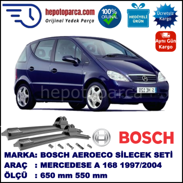 MERCEDES-BENZ Serie A [168] 10.1997-08.2004, 650 / 550 mm. BOSCH AEROECO Aparatlı Muz Silecek