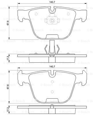 Disk Balata - Arka - [WVA 23309] -  [ 139,7X68X16, 530 d 200307 - 200509; X 5 xDrive 30 d 200810 - 201003; X 5 3.0 d 200703 - 200809; 530 d Touring 200405 - 200509; 525 d 200703 - 201002; 525 d Touring 200703 - 201008; X 6 xDrive 35 d 200805 - 201003