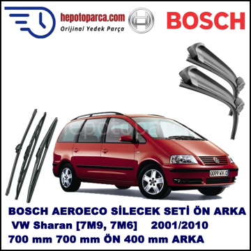 VW Sharan [7M9, 7M6] 06,2001-03,2010 Bosch Aeroeco Ön ve Arka Silecek Takımı
