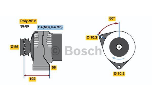 AlternatörMERCEDES-BENZ Vito; V-Klasse MB A0101547402; MB 01015