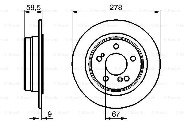 Fren Diski, Arka, [278 / 9-7,3 mm]MERCEDES-BENZ MB 100 D ( 09.1991 - 01.1996 ); MB 150 ( 12.1980 - 09.1983 ); MB 100 D ( 09.1987 - 08.1991 ); MB 170 ( 12.1980 - 09.1983 ); MB 180 ( 10.1983 - 12.1986 ); MB 160 ( 01.1987 - 06.1990 ) MB 1294230012