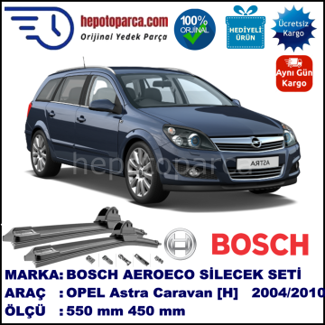 OPEL Astra Caravan [H] 08.2004-03.2010, 550 / 450 mm. BOSCH AEROECO Aparatlı Muz Silecek