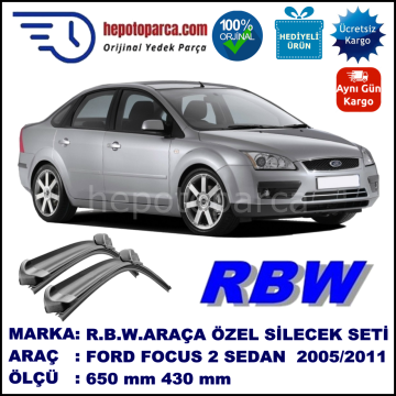 FORD FOCUS 2 SEDAN MUZ SİLECEK TAKIMI RBW ARACA ÖZEL (2005-2011)